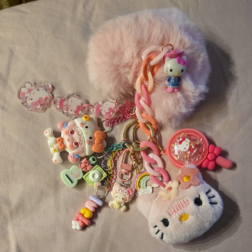 Hello Kitty Pink Key & Card Holder